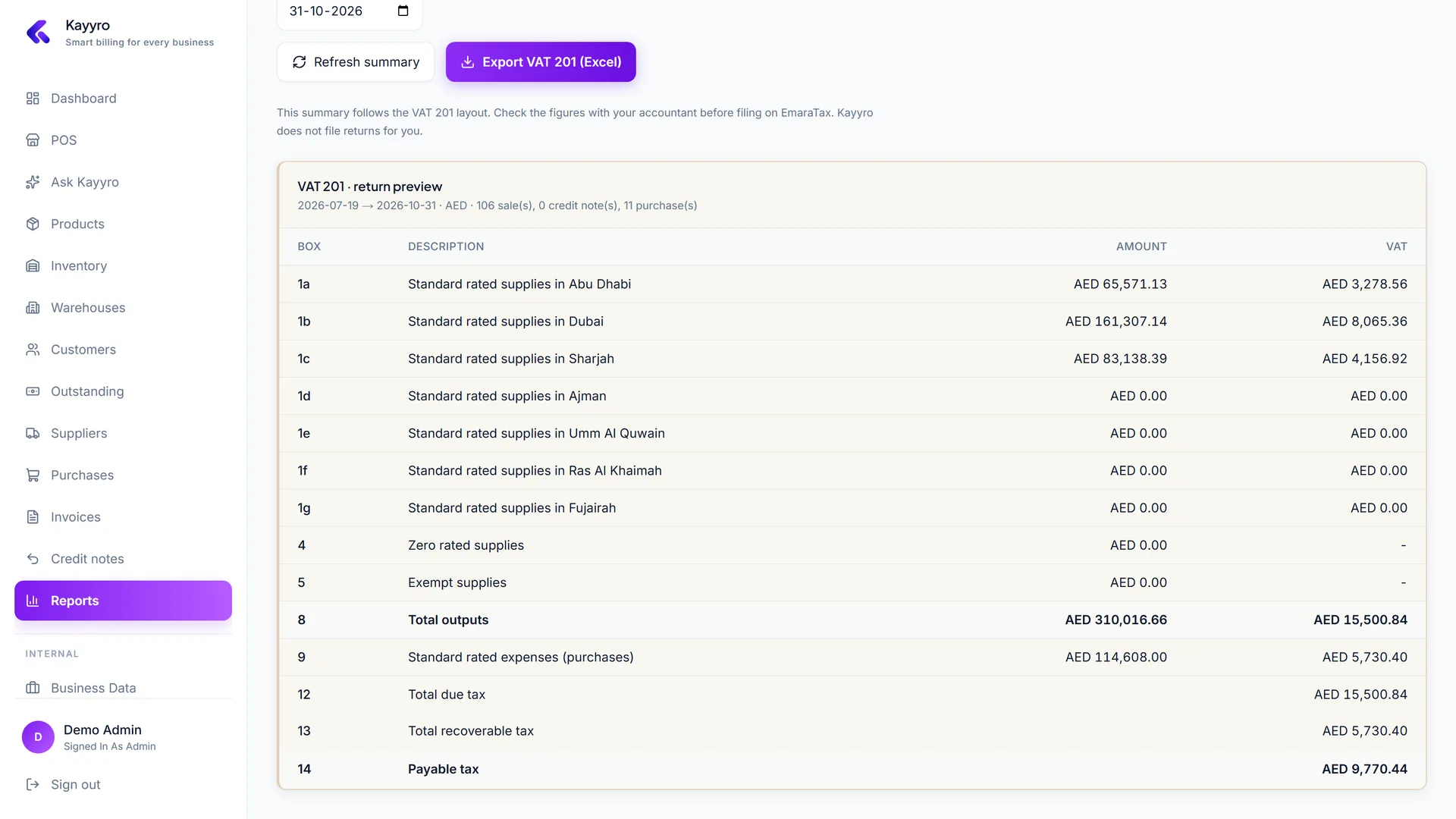 Your tax return, ready to file - Kayyro screenshot